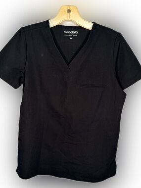 Mandala Black Scrub Shirt